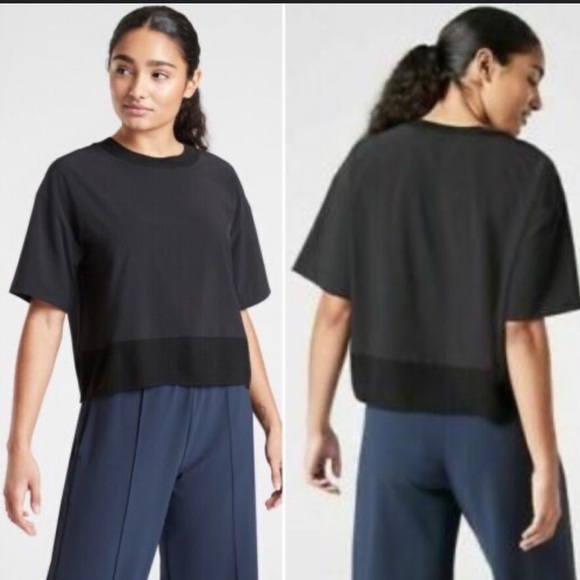 Athleta Zephyr Crop Tee - Picture 1 of 7
